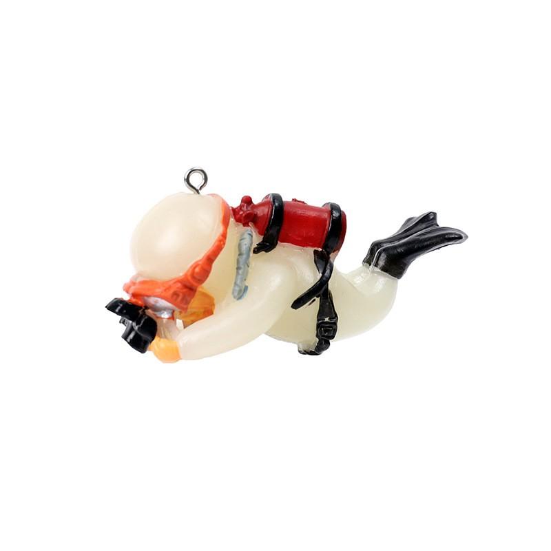 Personalized Luminous Diver Floating Ornament, Glass Fish Tank Decoration, Cute Shaped Ornament.