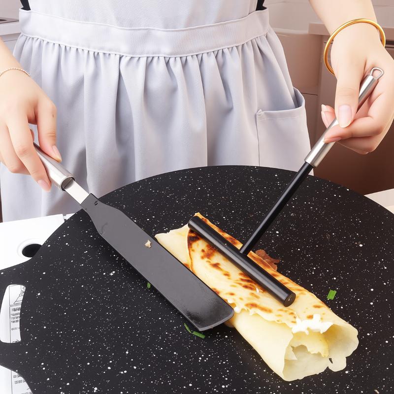Set Spargi Crepes Francesi in Acciaio Inossidabile Spargi Crepes e Spatola Strumenti per Stendere Pastella tipo Pancake Strumenti per Cucinare Pancake