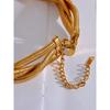Yhpup Trendy Stainless Steel Chain Weave Thick Torques Punk Metal Statement Choker Necklace Attractive Fashion Jewelry
