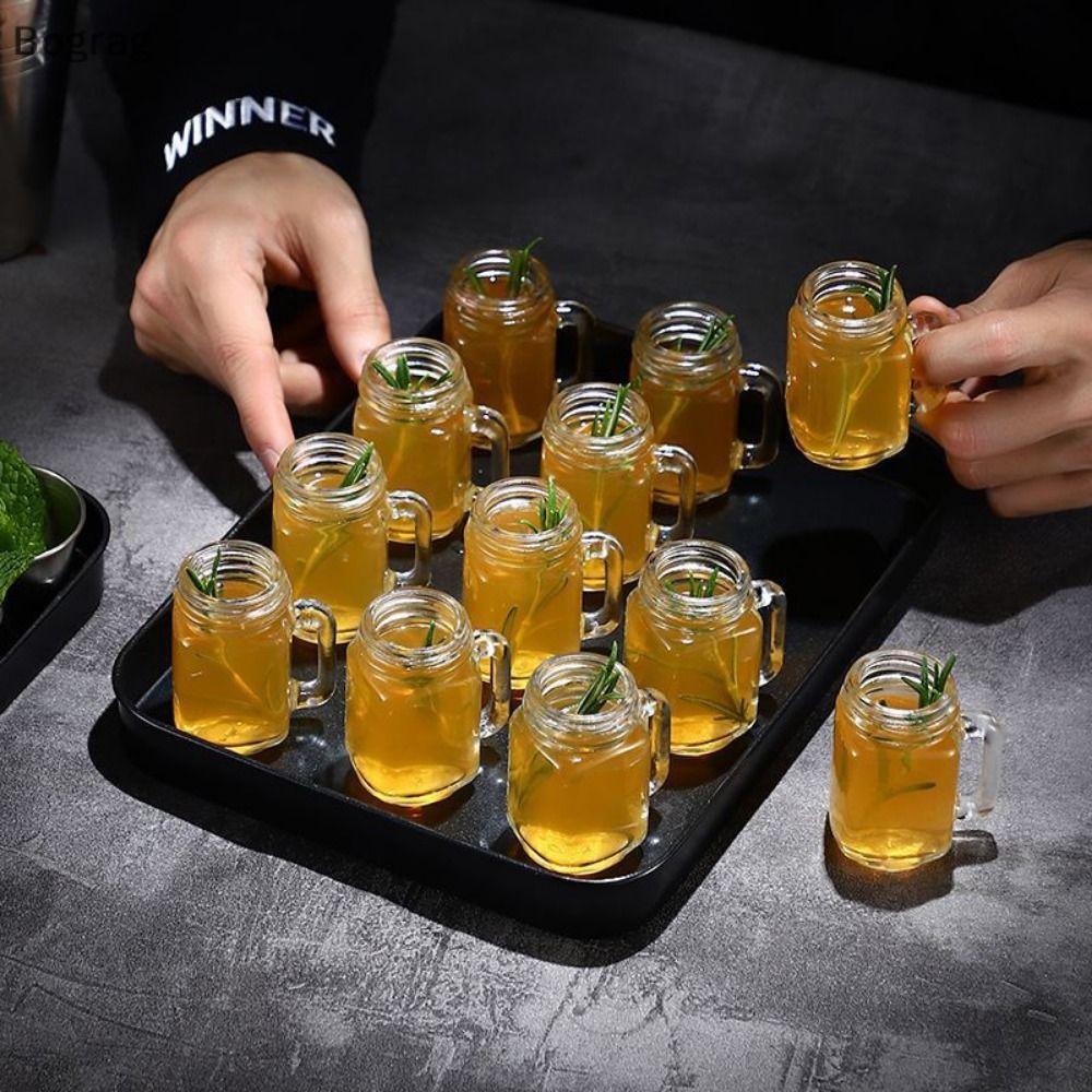 1Pcs Home Party Bar Mini Mason Jar Vodka Spirits Storage Coffee Milk Juice Bottle  for Jam Honey