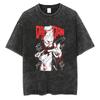 Anime Dandadan Ayase Momo Okarun Graphic T Shirt Men Women Manga Tshirt Washed Cotton Tee Harajuku Male Vintage Casual Tshirt