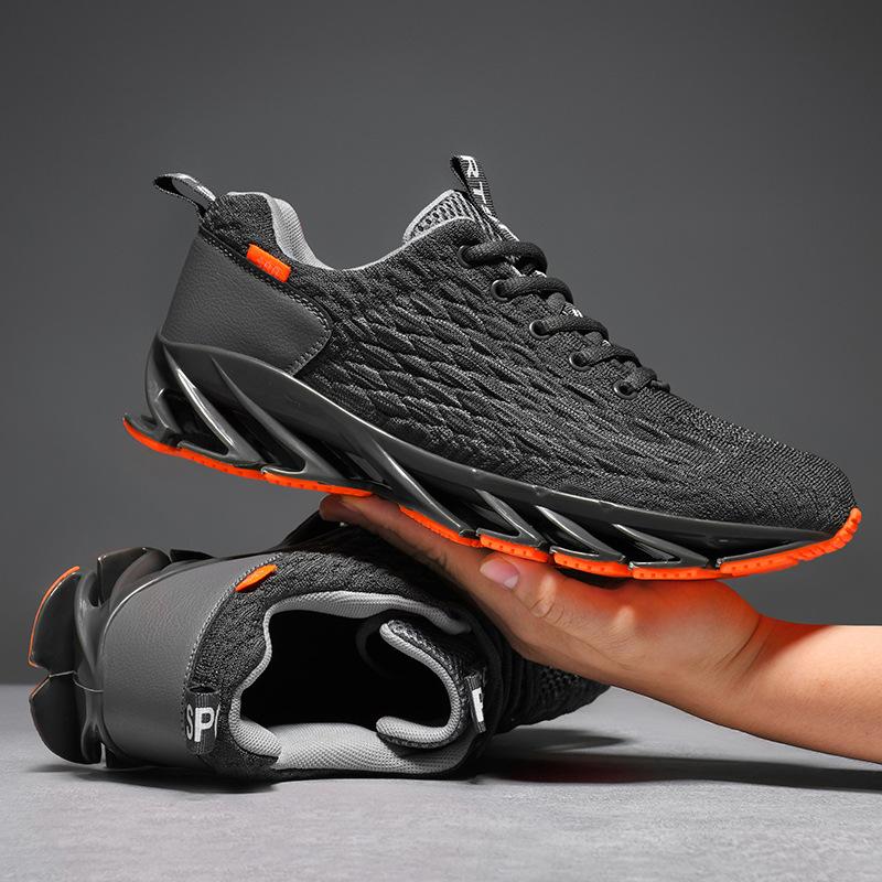 Large Size Breathable Men's Shoes Spring and Autumn Mesh Popular Men's Trendy Shoes Casual Sports Running Blade Men's Shoes