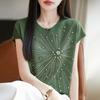 Women Knit T-shirt MODERN NEW SAGA Summer Knitted Shirt Short Sleeve Tees O-neck Pullover Knit Tops