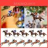 Charming Acrylic Horse Riding Themed Car Hanging Ornament For Christmas Tree Decoration