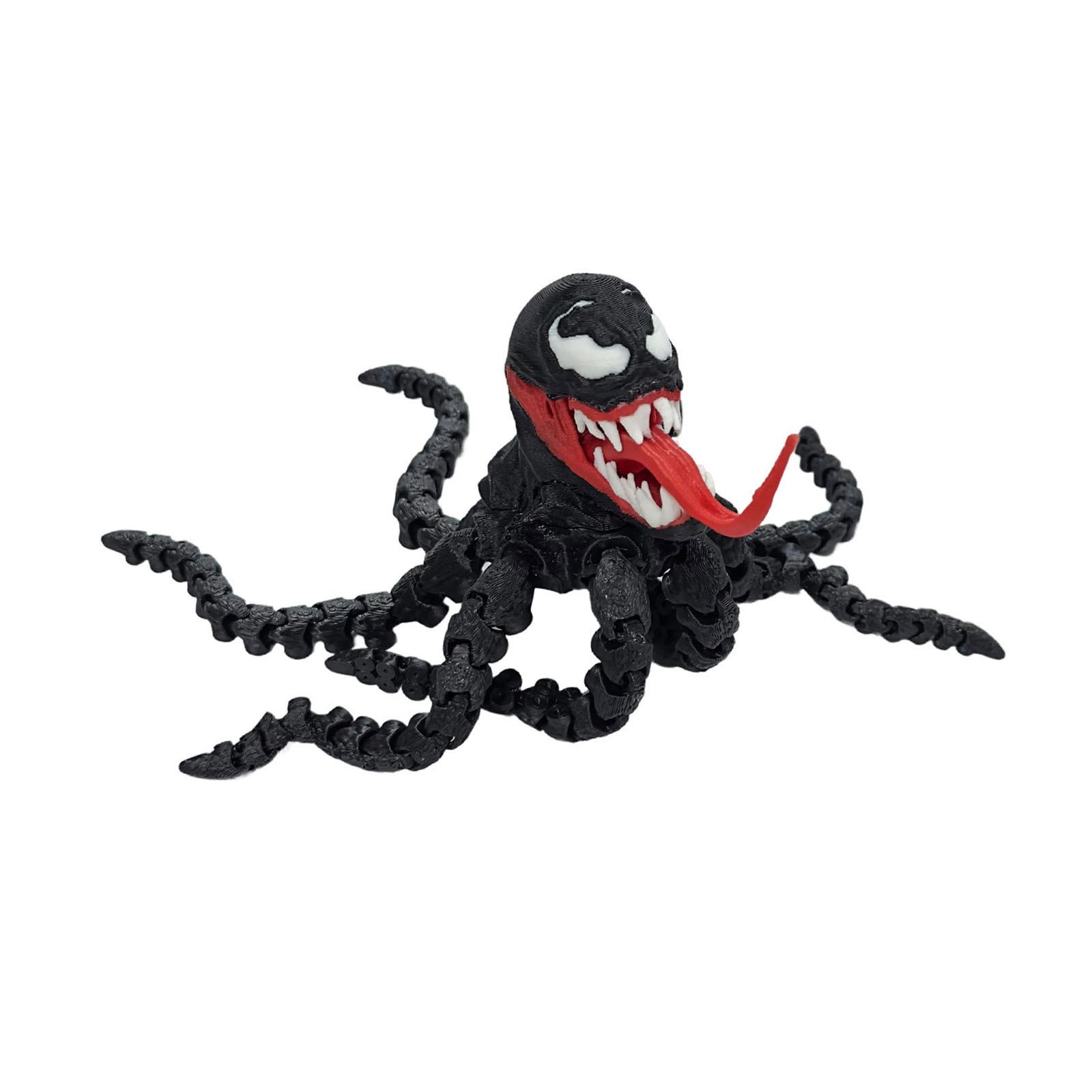3D-печатные ornaments ядовитых осьминогов, Игрушки-осьминоги с подвижными суставами, Украшения для аквариума, Фигурки-розыгрыши One Size