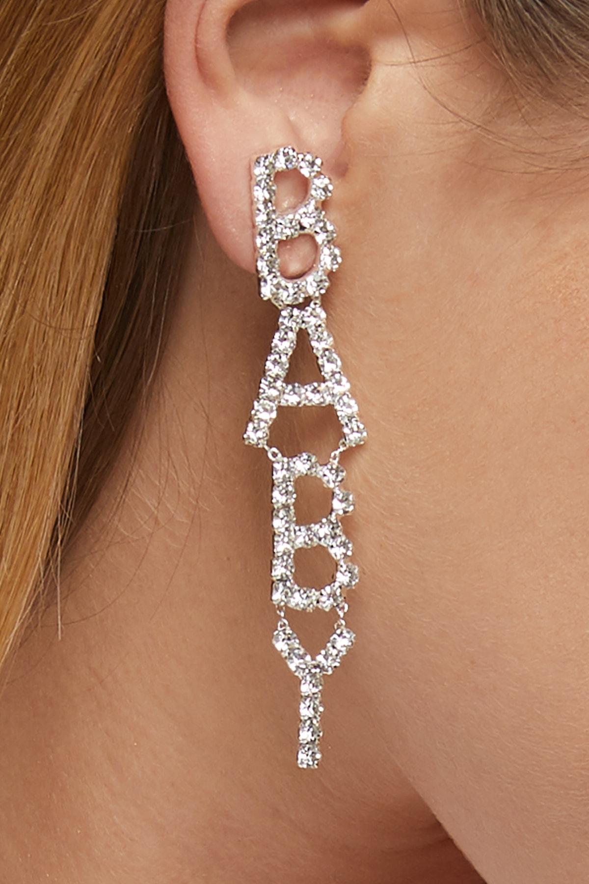 

Женская модель с надписью «Циркон» и камнем, подвесное серебряное вечернее платье с бриллиантами, серьги-обещания для свадебной вечеринки, выпускного вечера Baby серебряный