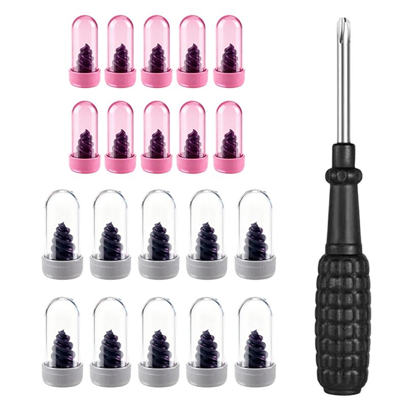 2026 New Vacuum Tire Repair Kit with 3 Sizes Rubber Nails Screw in Mending Plugs And Screwdriver for Car Truck Motorcycle