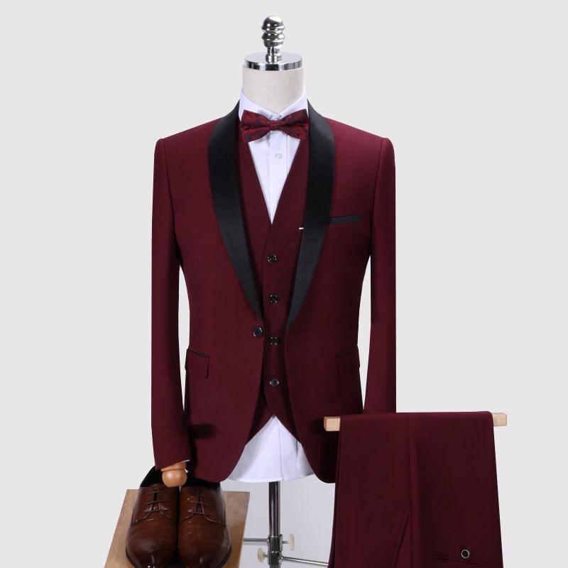 Men's Three-Piece Business & Wedding Suit Set