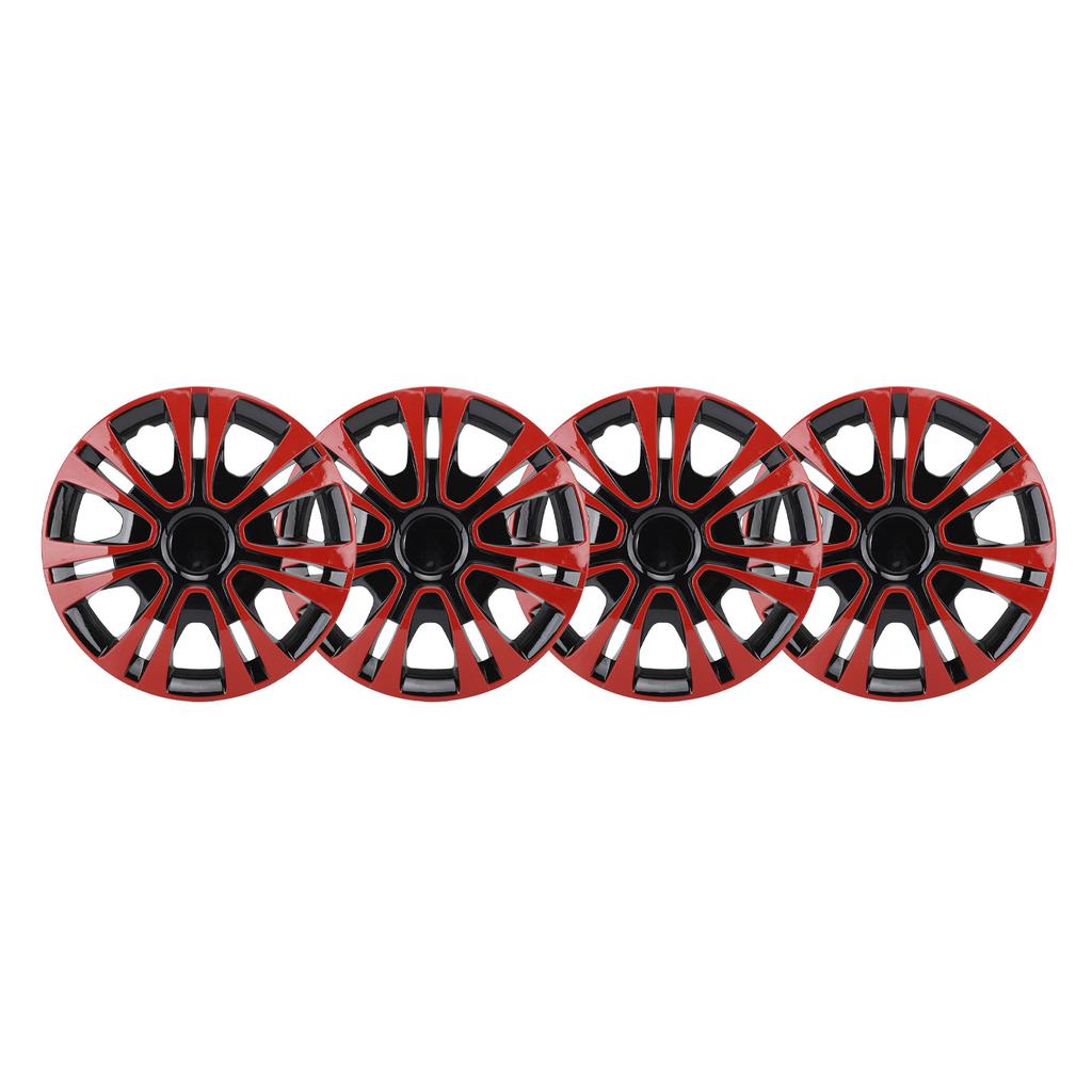 4Pcs Wheels Rim Cover 13 Inch Black Red Stylish Durable Protective Hubcap Wheel Covers For Most