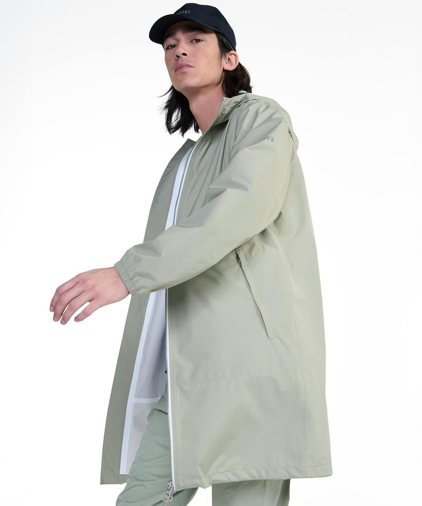 Aigle Official MTD Rain Pack Pocketable Hooded Sage Size Small Waterproof, Breathable, Water-Repellent Zip-Up Coat, Green,