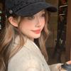 Vintage Sun Hat Suede Cap 56cm To 58cm Head Size Curved Brim Hat Leopard Baseball Cap  Daily Wear