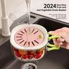 Multifunctional Kitchen Drain Basket With Lid And Handle Fruit Vegetable Washing Colander Food Storage Container Portable Kitchen Organizer