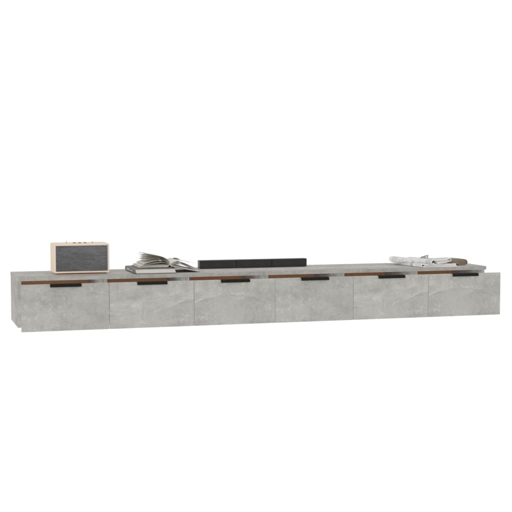 Wall Cabinets 2 pcs Concrete Grey 102 x 30 x 20 cm Particleboard