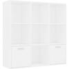 VidaXL Bookcase White 98x30x98 Cm Chipboard