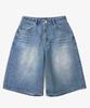 TOFFEE Washed Bermuda Denim Pants (Blue)