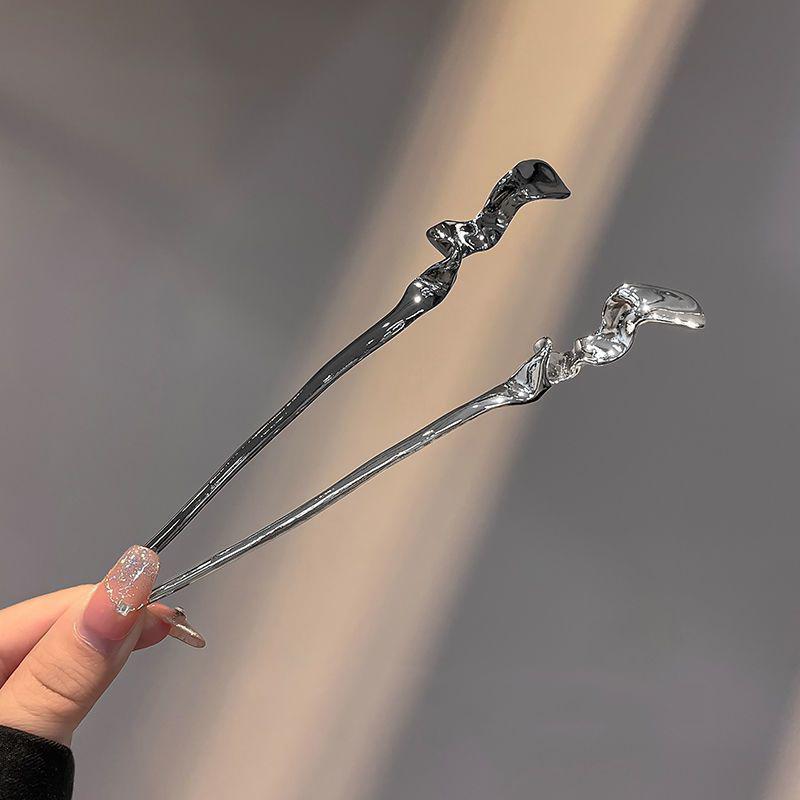 

1/2 шт. Панк Китайская металлическая палочка для волос Минималистичная заколка Инструмент для дизайна прически для женщин Персонализированный аксессуар-шпилька