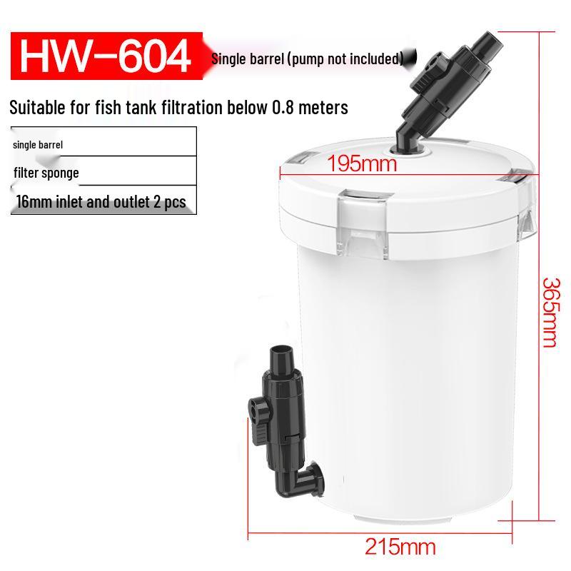 Jialu Transparenter Externer Fischbeckfilter - Leiser Außenfilter für Aquarien.