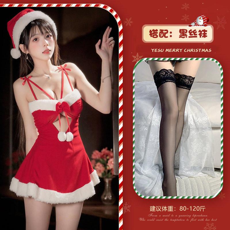 Sexy Lingerie Sexy Christmas Bunny Uniform Seduction Nightclub Passion New Year's Day Suit New Year's Robe Short Robe