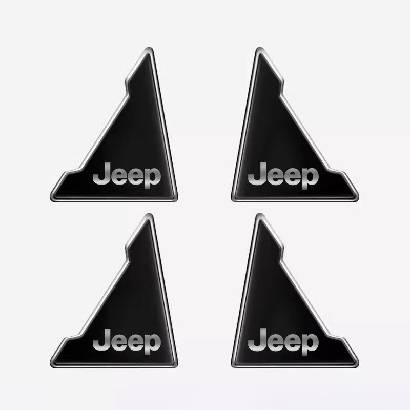 4Pcs Car Door Corner Cover Anti-Scratch Protection Sticker For Jeep Grand Cherokee Wrangler JK Gladiator Compass Renegade