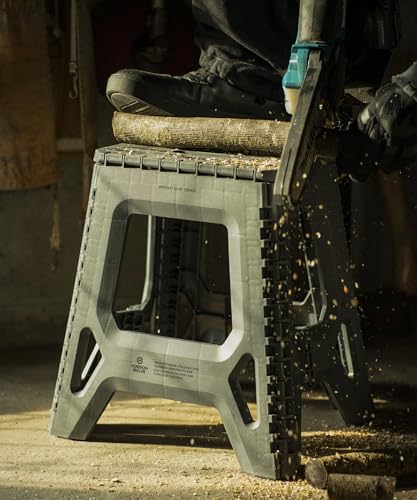 GORDON MILLER Car Folding Step Ladder, Olive Drab, 1641154