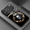 Metal Textured Skull Pattern Tempered Glass Phone Case Suitable for iPhone17 16 15 14 13 12 11Pro Max Plus Shockproof Back Cover