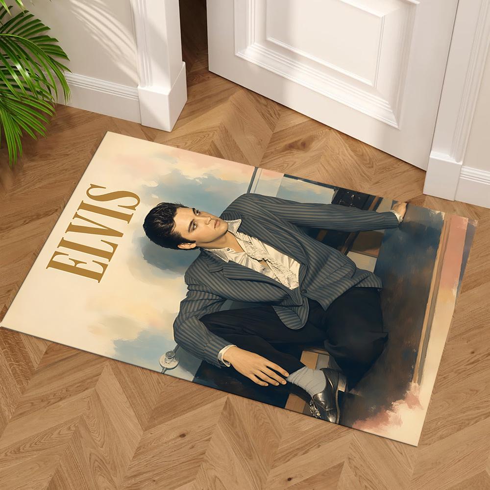 Elvis Presley Floor Rug Office Rug Design for Outdoor Dining Room Living Rooms Entryway Antislip Carpet Decorate Offices Wedding Party Gift
