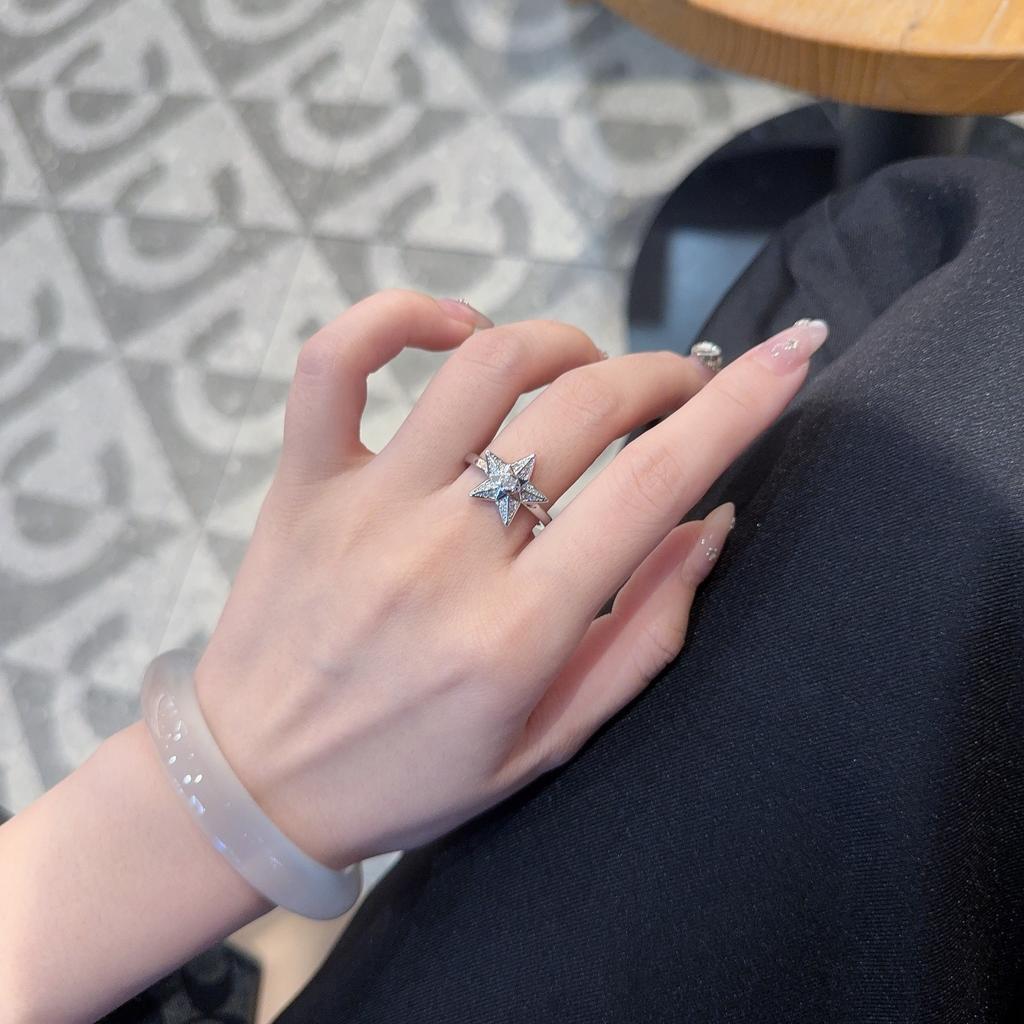 High-End Design Temperament Ring Women'S Tide Opening Exquisite Light Luxury Ring Jewelry