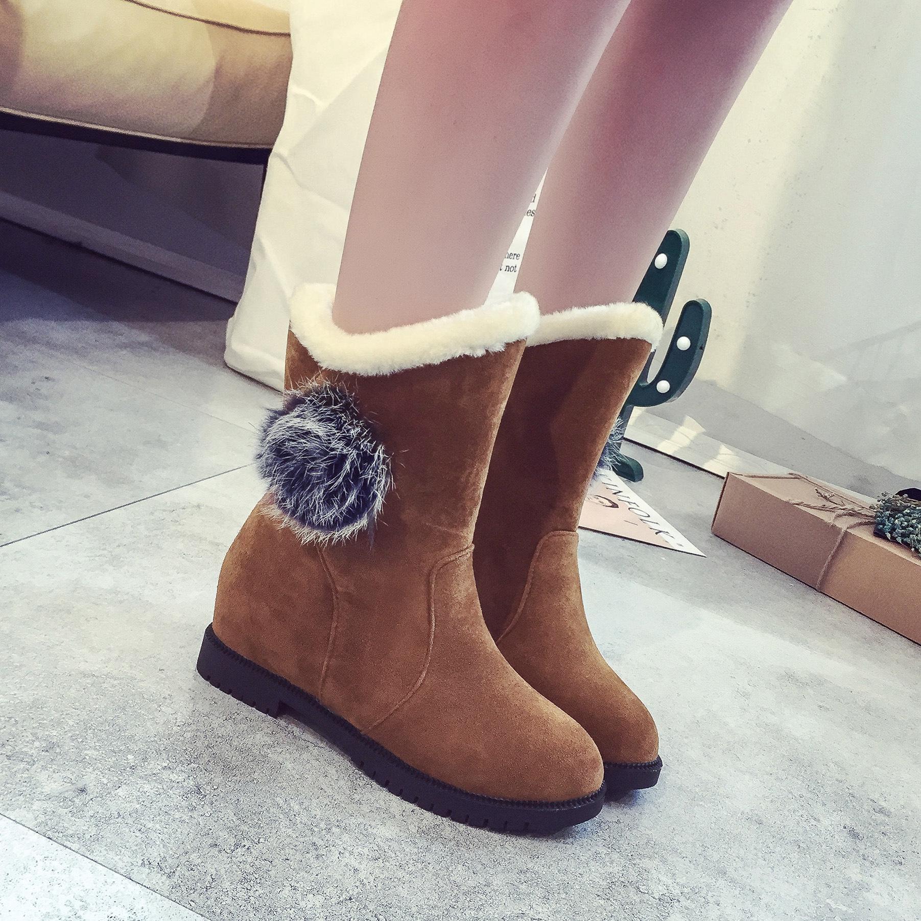 

JF2024 осень и зима новые полусапожки внутри ботильоны на высоком каблуке 9 жёлтый