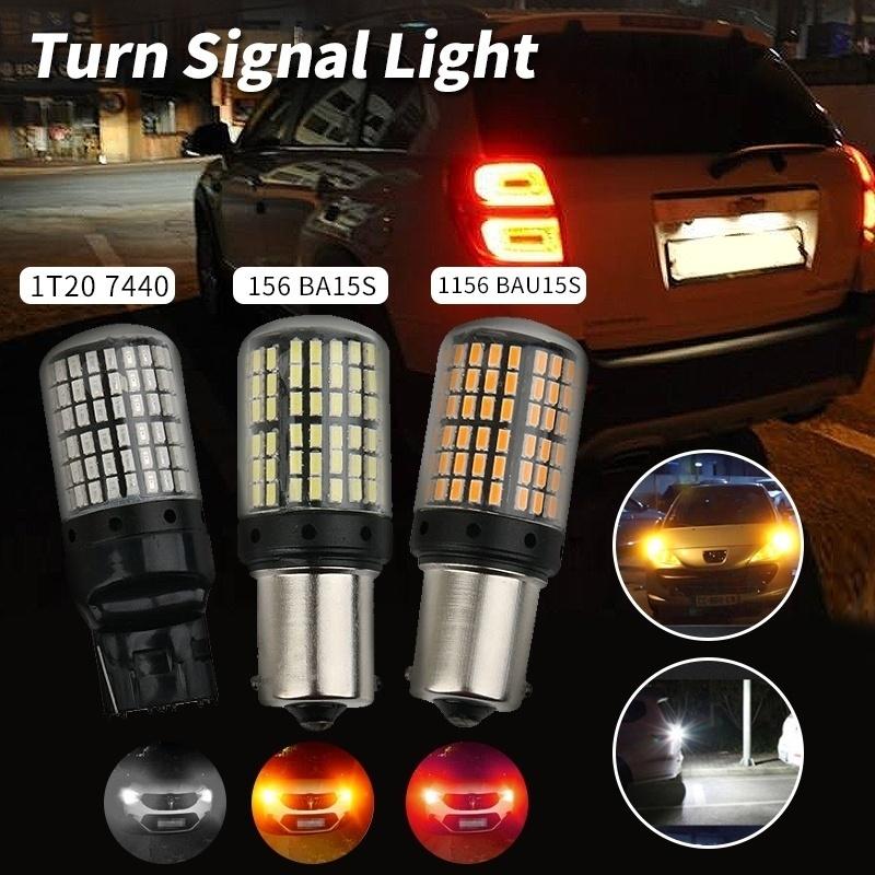 2X BAU15S 1156 33SMD 5730 LED Auto Bremslicht Rücklicht Blinker Glühbirne Gelb