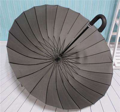 11 Bone Solid Color Double Long-handled Umbrella Wholesale Straight Pole Umbrella Retro Gift High-end Business Advertising Umbrella Men's Large