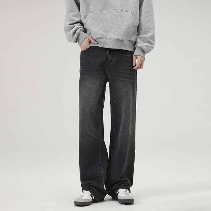 

LKTM Мужские выстиранные джинсы свободного кроя с потертостями - Американский ретро стритвир микроклеш XL (135-150 jin)