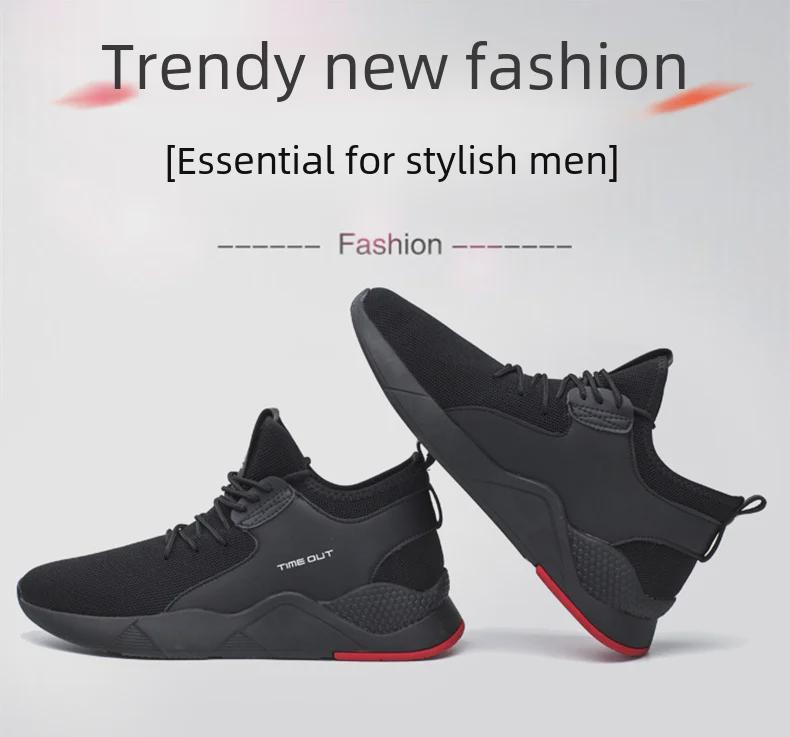 2025 Autumn Men's Breathable Mesh Casual Soft Sole Korean Style Running & Sports Shoes for Trendy Students