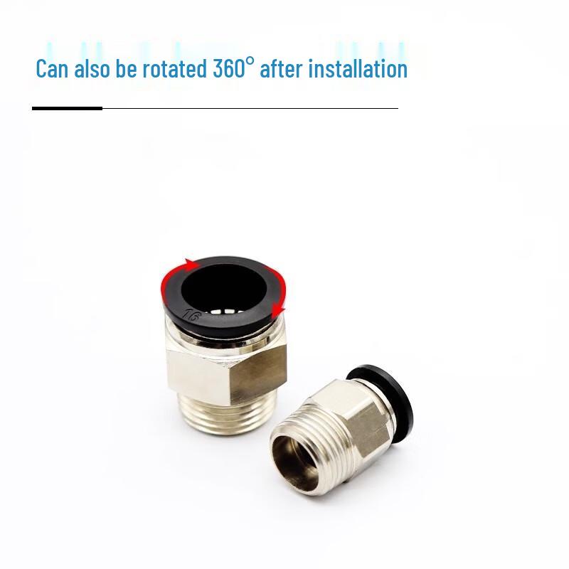 LangSaiZeBo Pneumatic Threaded Quick-Connect Straight Fitting