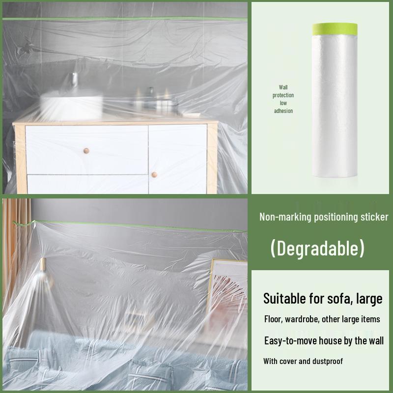 Disposable Dustproof Plastic Furniture Cover for Renovation