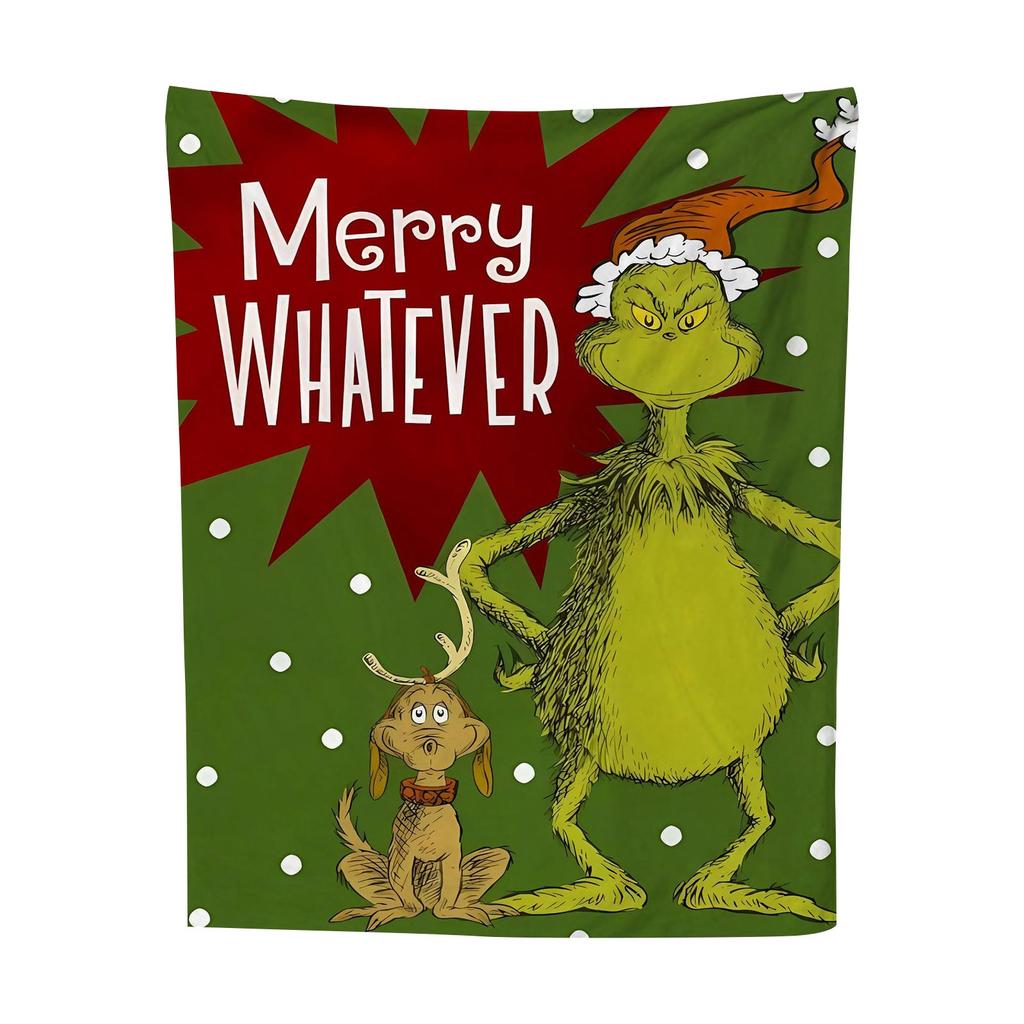 Vaskeklutteppe Grønt Teppe Julegave Hjem Sofatrekk Teppe Feriedekorasjon Teppe