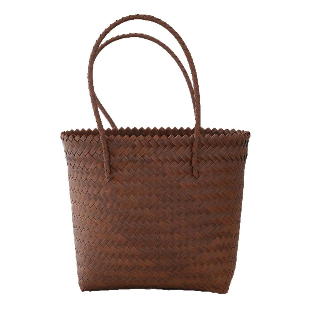 Cartoon Kitty Hand-Knitted Hello Kitty Large Capacity Women's Shoulder Travel Bag