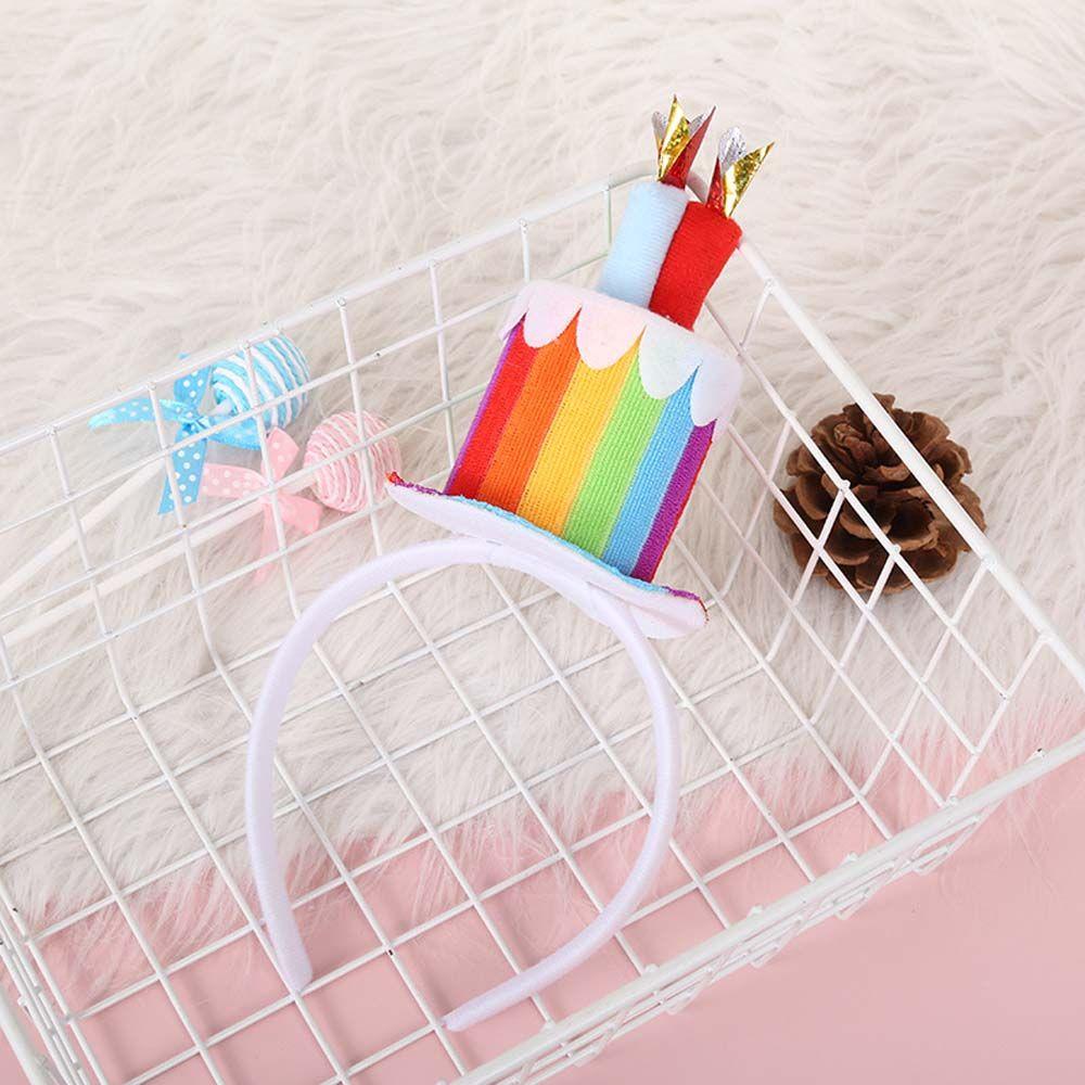 Photo Props Hair Band Birthday Decoration Birthday Cake Headband Hair Hoop Happy Birthday Headband