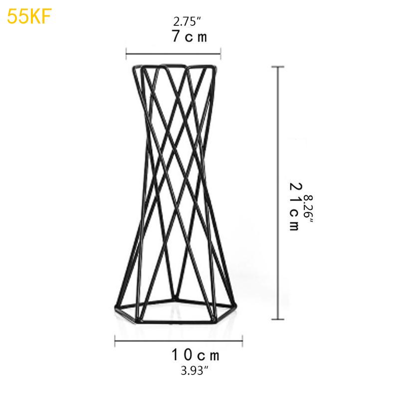 55KF Severský držák na vzdušné rostliny Kovový stojan na květináče Geometrický železný držák na Tillandsie