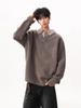 Vintage Style V-Neck Faux Two-Piece Men's Winter Sweater - Trendy Loose Knit Polo