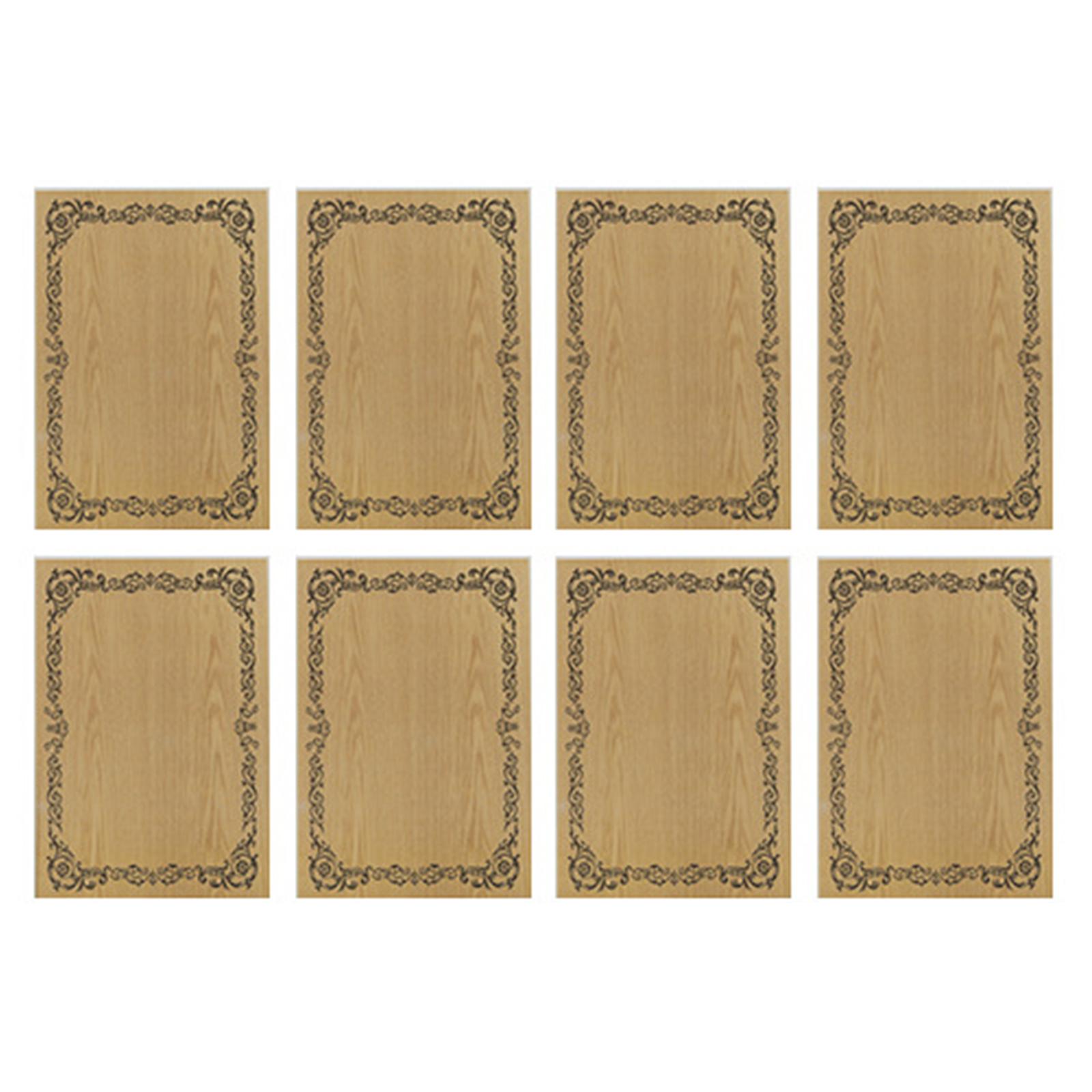 8 Pieces Kraft Writing Paper Pattern Vintage Floral Writing Stationery Paper A5 Envelopes Mail Paper Letter Stationery