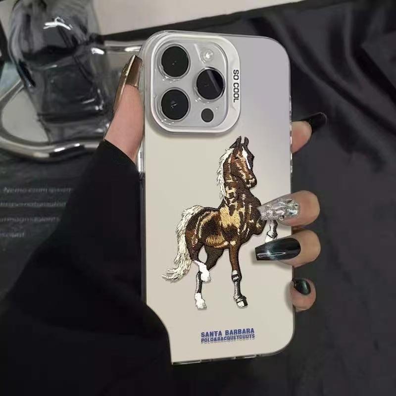The New Pentium Horse Racing Is Suitable for Iphone17 Mobile Phone Case Apple 16promax/15 Personalized 14pro13 Tide Brand