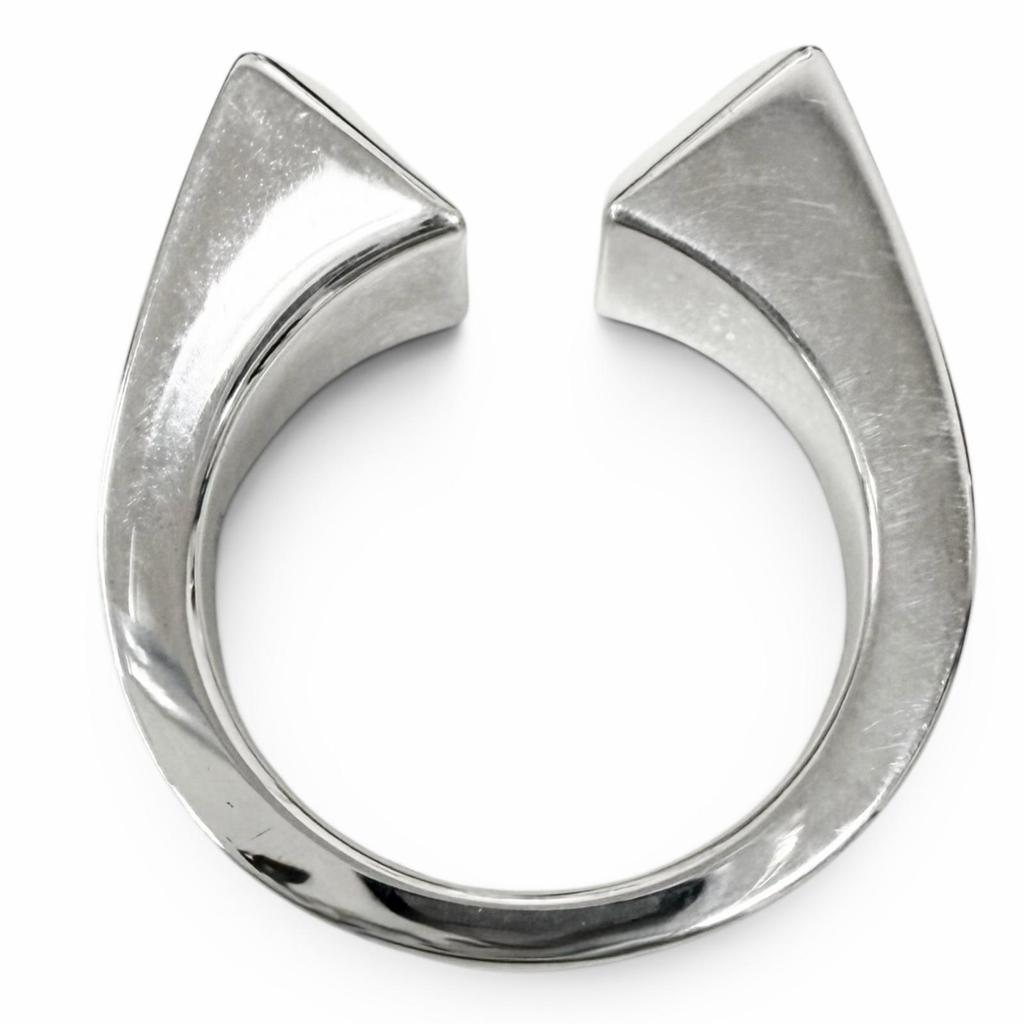 Excellent HERMES Ring Ring Clou De Forges Silver AG925 Mens 52 Used