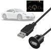 1 for M Car SUV Dashboard Installation Usb 2.0 Male To Female Socket Panel Extension Cable Single Port Audio Line Waterp