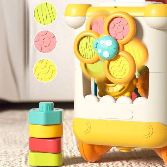 Cartoon Elephant Truck Toy Shape Sorting Matching Color Cognition Stacking Fine Motor Skills Busy Cube Sensory Toy Toddlers Boys