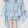 Comfortable Breathable Sweet and Gentle Butterfly Bow Skirt Summer High Waist Slimming Versatile Mid Length A-line Skirt