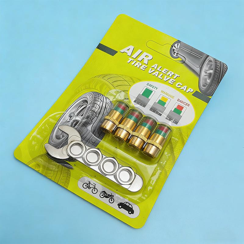 4-Pack Of Tire Pressure Monitoring Caps Tire Pressure Warning Devices And Visual Tire Pressure Detectors