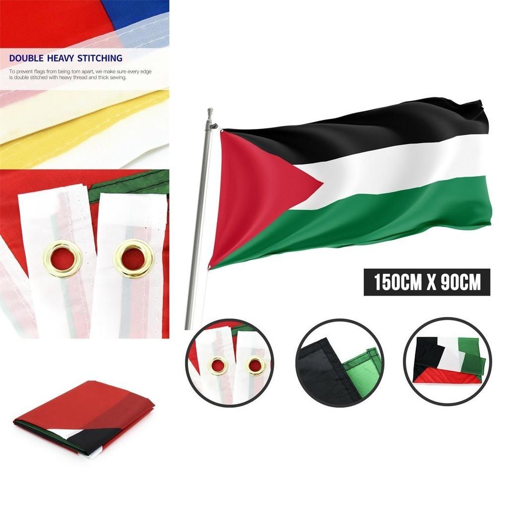 Large 5 X 3 Ft Palestine Flag Vibrant Colors Home Decor For Palestinian Supporters