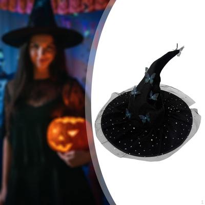 Halloween Hat Decorative Pointy Witches Cap for Party Cosplay Fancy Dress