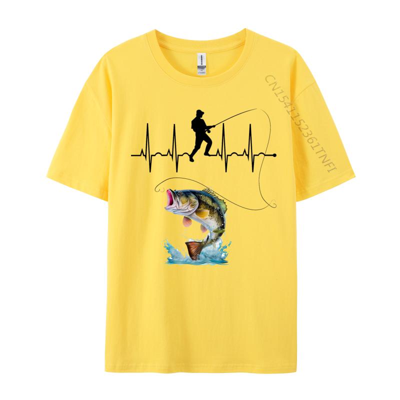 Clothing 2024 Newest Fisher Ekg Tshirts Pure Cotton Outdoor Tops Shirt for Men TShirt Group Printed TShirt