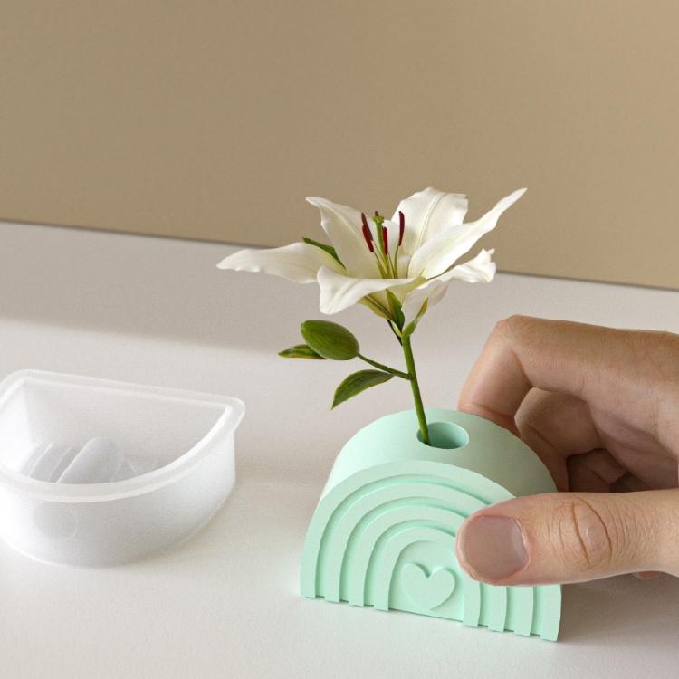 Heart Shaped Flower Vase Silicone Mold Unique Home Decors Craft Mold Ideal For Resin Soap And Candle Making
